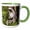 Green/White, variant on 3drose, Africa, Tanzania, Zanzibar, Jozani Chakwa Bay Np. Red Colobus Monkey., 11oz Two-tone Red Mug