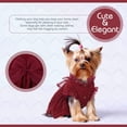 thumbnail image 4 of Vestido para perros Kuoser Puppy Tutú con lazo rojo XS para perros pequeños, 4 of 7