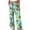 Green 04, variant on Womens Wide Leg Pants Graphic Printed Elastic Waist Drawstring Loose Fit Summer Beach Vacation Trousers with Pockets