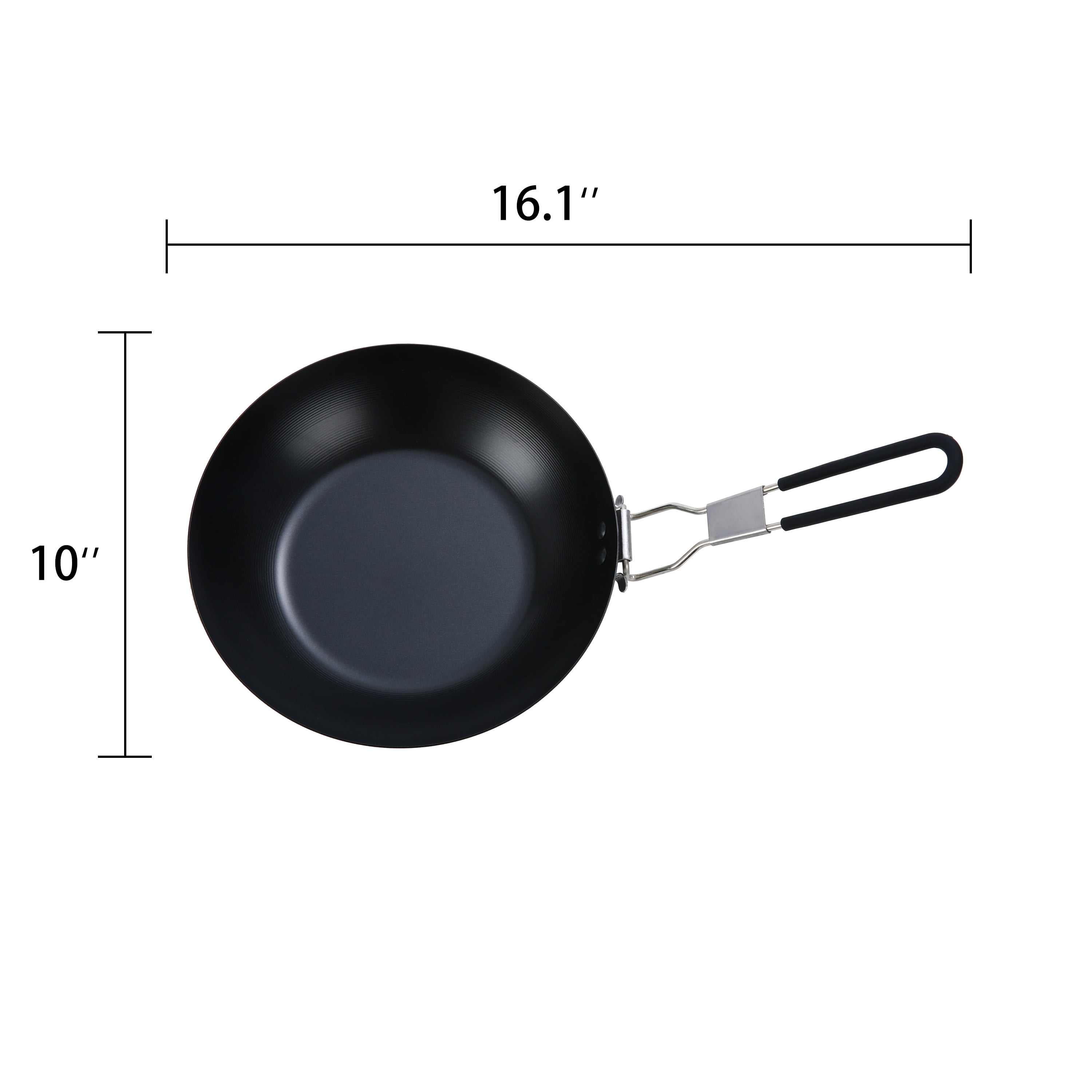 Ozark Trail 9.5" Carbon Steel Frying Pan with Folding Handle