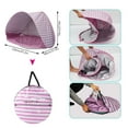 thumbnail image 3 of YOPTOP Pop Up Baby Beach Tent Kiddies Shade Pool Tent 50  SPF Sun UV Protection Baby Beach Sun Shelter  with Separable Pool for Infant Indoor Outdoor (Lake Green Stripes  Pink Stripes),pinkstripes, 3 of 6