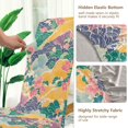 thumbnail image 5 of Yayeee 2 Pack Dining Chair Covers Stretch Parson Chairs Slipcovers Seat Protector, Yellow Floral Wave, 5 of 6