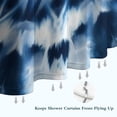 thumbnail image 6 of Blue Tie Dye Mandala Pattern Shower Curtain 36"x72" ,Bathroom Decorative Shower Curtains Set with 12 Hooks,Modern Waterproof Washable Shower Curtain, 6 of 6