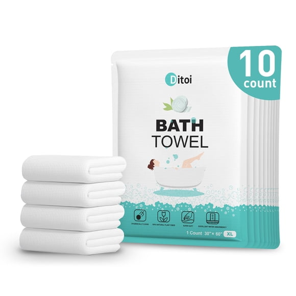 Toalla de baño Ditoi XL, 76 x 152 cm, desechable, de secado rápido, 10 unidades