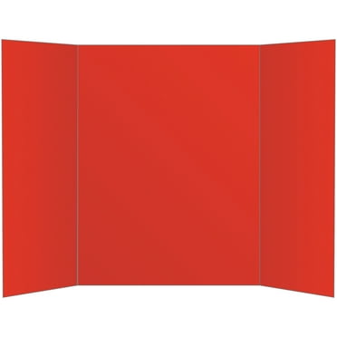 Office Depot 80% Recycled Tri-Fold Corrugate Display Board, 36in. x 48in., Red, 26993