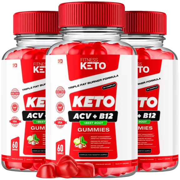 Fitness Keto ACV Gummies Supports Weight Management & Metabolism (3 Pack)