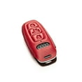 thumbnail image 3 of Vitodeco Leather Smart Key Fob Case Cover Holder Protector Compatible with Audi (4-Button, Red), 3 of 6