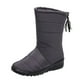 thumbnail image 2 of Botas de nieve de tela impermeable cálida con flecos de tubo alto de invierno para mujer Zapatos perezosos Wmkox8yii  ghj680, 2 of 5