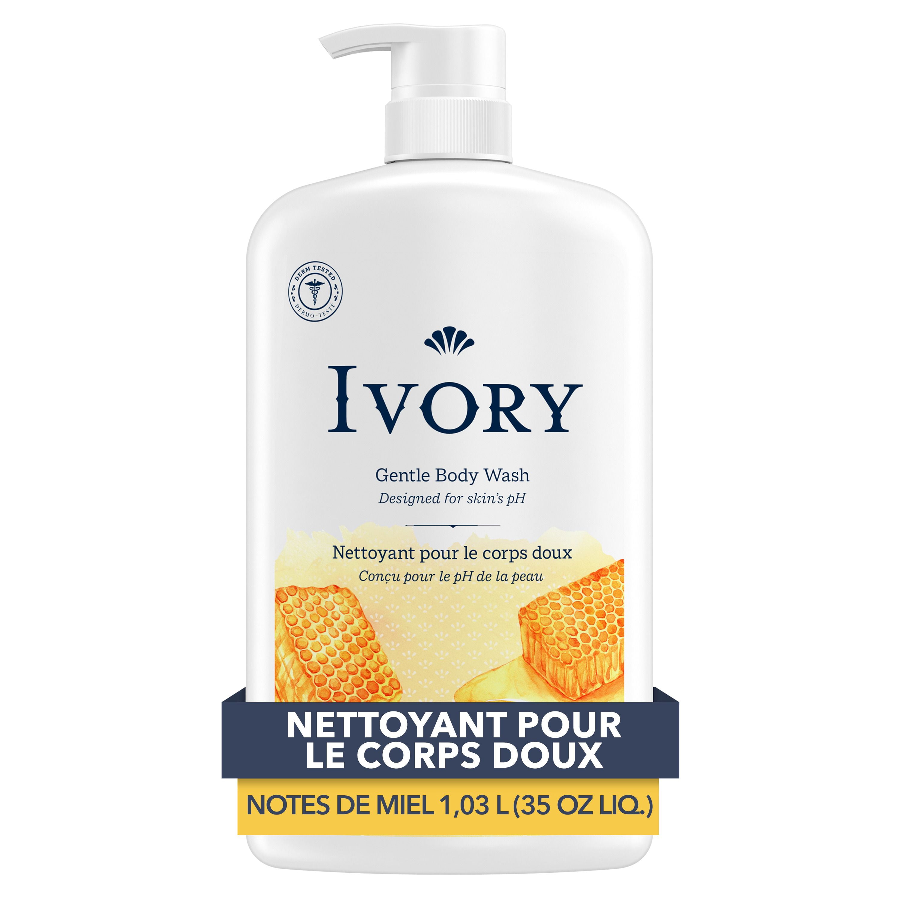 Nettoyant pour le corps Ivory Doux, parfum de lait et miel 1035ML