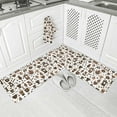 thumbnail image 2 of Kitchen Rugs and Mats,Brown Coffee Beans Coffee Cup Seamless 2 Piece Anti Fatigue Area Runner Rug Set Comfort Standing Floor Mat,Retro Coffee Theme Non Slip Absorbent Doormats for Laundry/Bathroom, 2 of 6