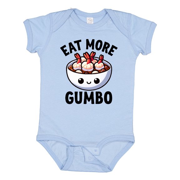 Inktastic Eat More Gumbo Funny Cajun Food Lover Boys or Girls Baby Bodysuit