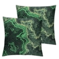 thumbnail image 2 of Nawypu Set of 2 Throw Pillow Cover Green Pattern Malachite Abstract Closeup Continuous Detailed Flagstone Gem Pillowcase Home Decorative Square Pillow Case Cushion Cover White, 2 of 6