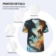 thumbnail image 3 of Easygdp Red And Blue Flame Wave Dragon Mens T-Shirts Baseball Vintage Fashionable Lightweight Casual Crew Neck Slim Fit with Long Sleeves-4X-Large, 3 of 7