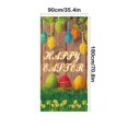 thumbnail image 3 of HongHeng Happy Easter Door Cover Decoration Easter Eggs Bunny theme Banner Welcome Spring Outdoor Indoor Backdrop for Party Decorations Supplies, 3 of 6