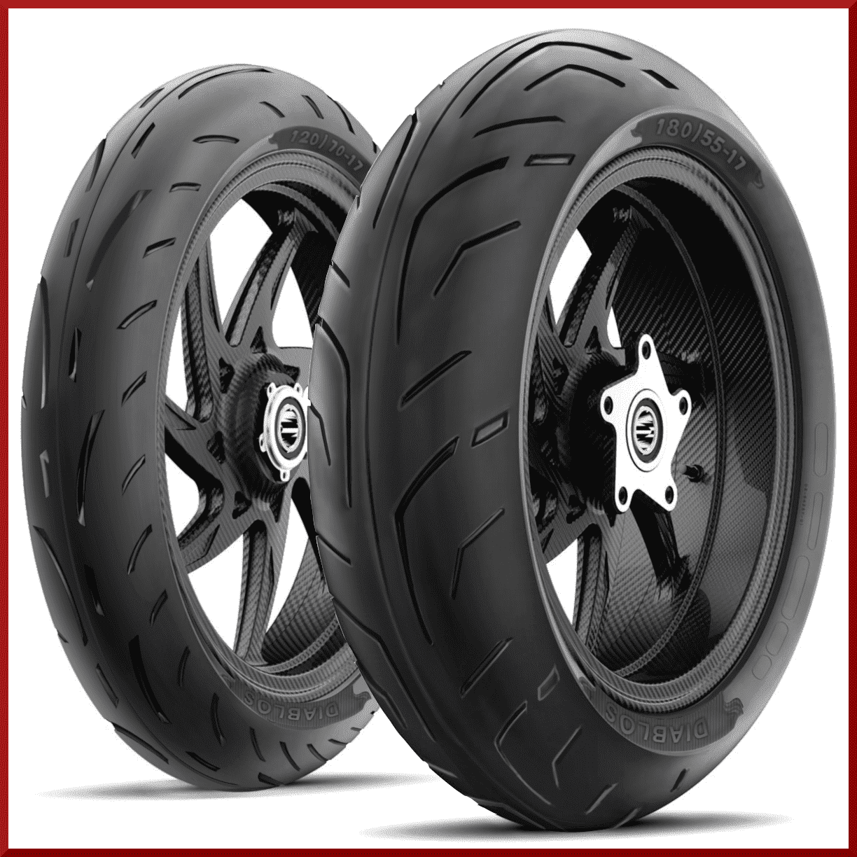 Roadmax Diablo 160/60-17 + 120/70-17 (75H) Motorcycle Tire SET