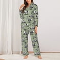 thumbnail image 2 of Balery Farm Cows Conjunto de Pijama con Estampado para Mujer, Conjunto de Dos Piezas con Manga Larga, Ropa de Dormir Suave con Bolsillos, Pijamas Cómodos-X-Large, 2 of 7