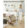 thumbnail image 2 of Cordless Vacuum Cleaner, Stick Vacuum with Powerful Suction, 45Mins Runtime Vacuum Cleaners for Home, Anti-tangle and 1.5L Dust Cup, 6 in 1 Lightweight Vacuum for Hardwood Floor Carpet Pet Hair, 2 of 4