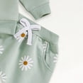 thumbnail image 4 of mgoYE 2Pcs Baby Girl Outfits Daisy Sweatshirt + Pants Infant Fall Winter Clothes(Green,18-24 Months), 4 of 7