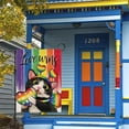 thumbnail image 6 of Love Wins Rainbow Tuxedo Cat Small Decorative Garden Flag, LGBTQ Gay Lesbian Pet Yard Lawn Outside Pride Month Decor, Double Sided 12 x 18, 6 of 6
