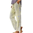 thumbnail image 2 of Runfenguu Y2K Pants, Lightweight Pants Women Women'S Printed Rolled Casual Pocket Straight Leg Pants, 2 of 5