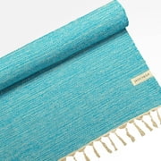 JadeYoga Recycled Cotton Yoga Blanket- Teal