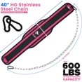 thumbnail image 2 of RDX Dipping Belt for Weight Lifting with Adjustable Steel Chain- Great for Chin Pull Ups, Weighted Parallel Dips, Platform Squats, Calf Raises, 6Ã¢â‚¬Â Back Support for Powerlifting, 2 of 7