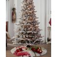 thumbnail image 4 of Christmas Flamingos Christmas Tree Skirt 36 Inches Large Christmas Skirt Tree, Xmas Balls Tree Rustic Tree Skirt Christmas Decorations for Fireplace Party Holidays Indoor Outdoor, 4 of 7