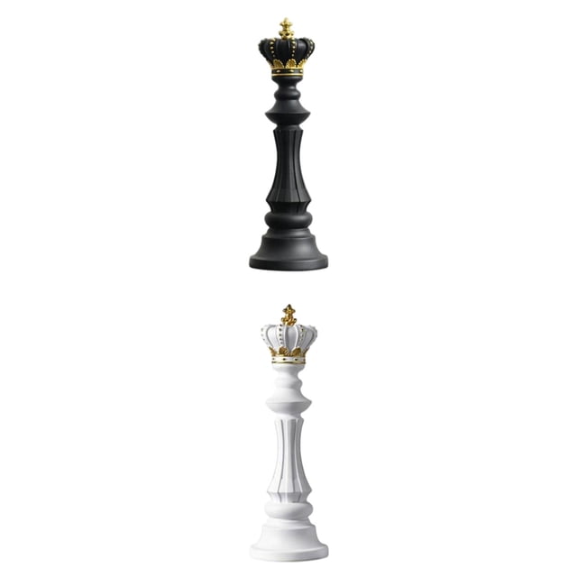 2 Piezas de Adorno de Escultura de Ajedrez Internacional, Estatuilla, Accesorios para Fotos
