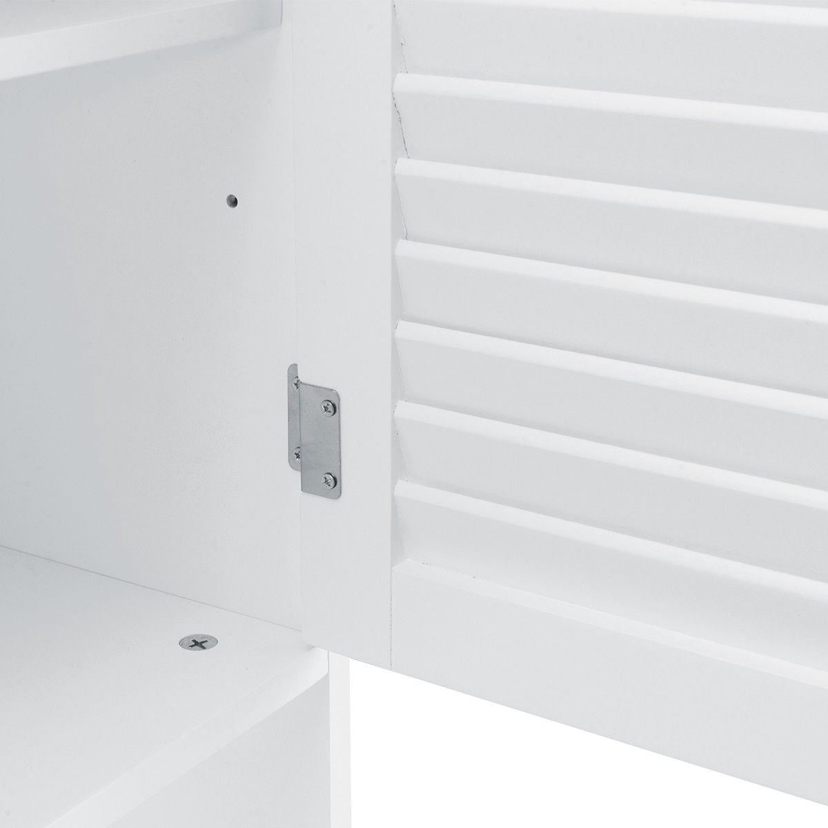 Gymax Bathroom Space Saver Over The Toilet Shelved Storage Cabinet Organizer White