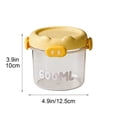 thumbnail image 3 of JHyouerji Clear Food Storage Jars,5 x 4 Inch Plastic Canisters with Sealed Lids,Stackable Reusable Organizer for Cereal Grains Dry Food, 3 of 7
