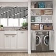thumbnail image 5 of LALILO Kitchen Curtain Valance Diagonal Wavy Lines With Black Rod Pocket Window Curtain 52"x 18" Set of 2, 5 of 5