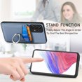 thumbnail image 4 of Carbon Fiber Patterned Case for Samsung A53 5G, Wallet case with [360°Rotation Ring Kickstand] Credit Card Holder,PU Leather Shockproof Cover Women Men for Samsung Galaxy A53 5G, Blue, 4 of 8