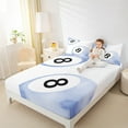 thumbnail image 4 of Feelyou Cartoon Billiards Print Full Size Sheets, Watercolor Blue Ball Bed Sheets, Teens Boys Girls Kids Sheet Sets, Super Cozy Room Decor, 4-Piece, 4 of 7