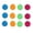 A, variant on 12 Pcs Colorful Flocked Christmas Ball Ornaments Set, Assorted Bright Color Textured Christmas Balls With Glitter Detail, Shatterproof Hanging Christmas Ornaments for Holiday Party Home Decor