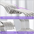 thumbnail image 4 of 100 Ganchos para Ropa Perchas - Percha Sólida 42 CM Metal Ligero Resistente Duradera para Chaqueta Pantalones Estándar Ahorro de Espacio Perchas para Hogar Adultos (100), 4 of 9