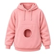thumbnail image 2 of Hoodie with Dog Pouch Oversized Pet Hoodies Carrier Large Pocket Hooded Sweatshirt Big Size Front Dog & Cat Carrier Sweatshirts, 2 of 5