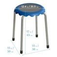 thumbnail image 2 of ECR4Kids Daisy Stackable Stool with Glides Seating Set, Flexible Seating, French Blue, 8-Piece, 2 of 7