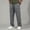 Gray, variant on Men's Multi-Pocket Straight Leg Cargo Pants, Side Patch Pockets with Button Closure, Classic Fit for commute casual daily wear White XXXL