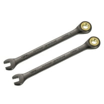 Uxcell 2pcs 17/64" Ratcheting Combination Wrench SAE 90 Teeth 12 PT Ratchet Spanner