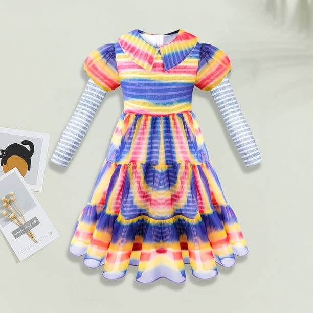 Conjunto de Cosplay de Color arcoíris ropa holgada para niñas traje de fiesta de estilo informal
