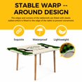 thumbnail image 4 of Green Black Buffalo Checkered Table Cloths for 4 Foot Rectangle Tables, Bones Cute Dogs Pets Patio Waterproof Elastic Fitted Tablecloths, Washable Rectangular Table Cover for Camping, 4 of 8