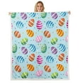 thumbnail image 4 of SLYNSHome Easter Blanket Spring Bunny Rabbit Eggs Soft Flannel Easter Decorative Throw Blanket Easter Gift for Home Couch Sofa Bed Room, 4 of 6