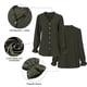 thumbnail image 3 of Camisas con cuello en V y botones para mujer, manga larga/corta, para oficina, informales, de negocios, blusas lisas, 3 of 6