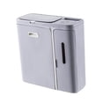 thumbnail image 4 of Cubo de basura perfecl colgante con tapa perforador multifuncional 10L Gris, 4 of 8
