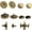 Antique Brass, variant on YIXI-SBest 20 Sets 14Mm Coppery Strong Magnetic Button Clasp Round Snaps Diy Craft Sets For Sewing  Antique Brass