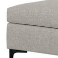 thumbnail image 3 of Rebecca 36 inch Wide Rectangular Coffee Table Storage Ottoman with Lift Up Lid in Cloud Grey Polyester Linen-Look, 3 of 8