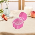 thumbnail image 2 of Miyuadkai Dental Box Clearance Home False Guard with Bath Denture Strainer Holder Guard Brace Travel Brush Basket Storage Mouthguard Container Rinsing Accessories Travel Denture for Teeth on Sale Red, 2 of 6