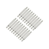 Uxcell Spring Bar Pins Double Fringe Stainless Steel Watch Band Pins 20Pcs Silver 12mmx1.5mmx0.8mm