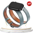 thumbnail image 7 of Leather Strap for Apple Watch Band 49mm 41mm 45mm 40mm 44mm Correa for IWatch Series 9 8 7 6 SE 5 4 Ultra 2 Replacement Bracelet (O,38mm or 40mm or 41mm), 7 of 7
