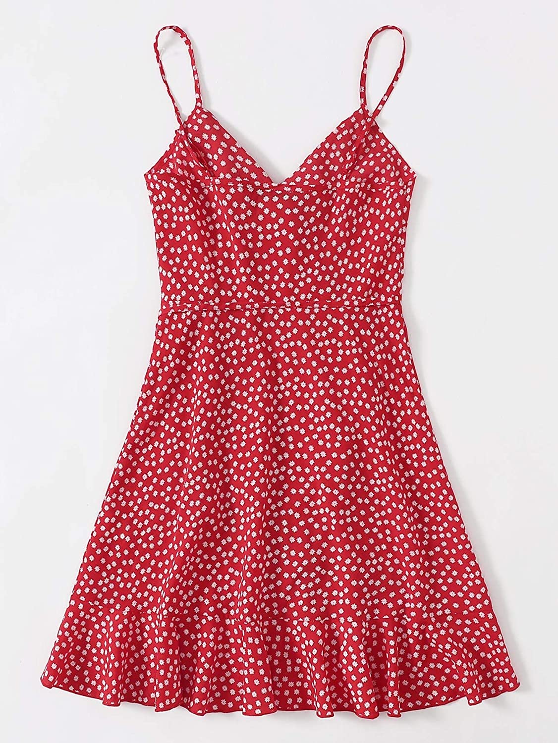 Boho Floral Sundress Spaghetti Strap 